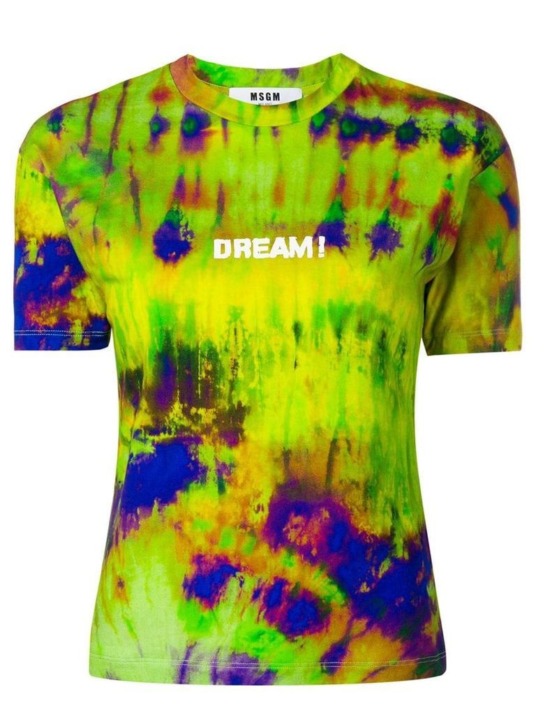 MSGM Dream! tie dye T-shirt - Green