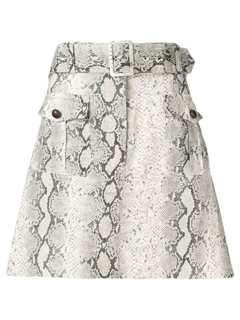Zimmermann Corsage Safari mini skirt - NEUTRALS