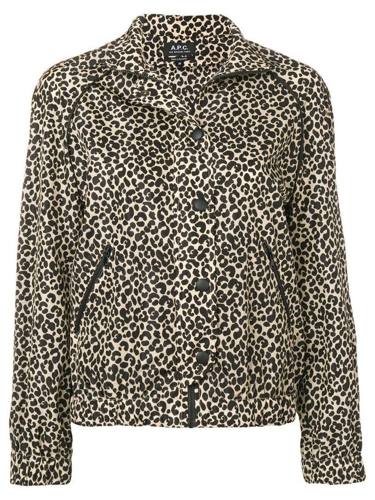 A.P.C. leopard print jacket - Black
