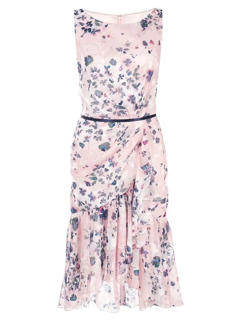 Marchesa Notte floral print dress - PINK