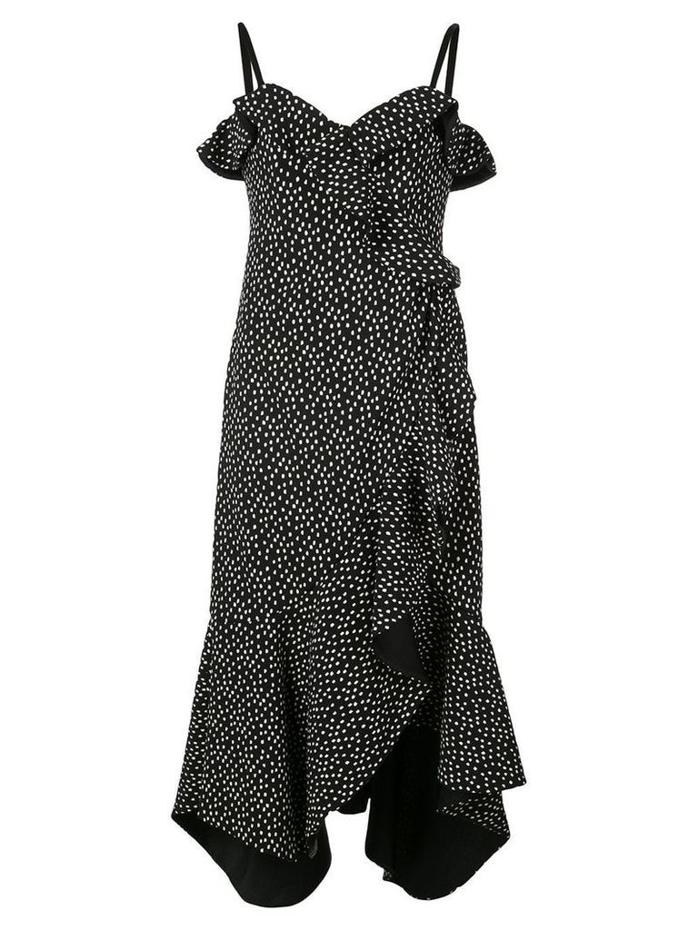 Jonathan Simkhai Speckle print ruffled dress - Black