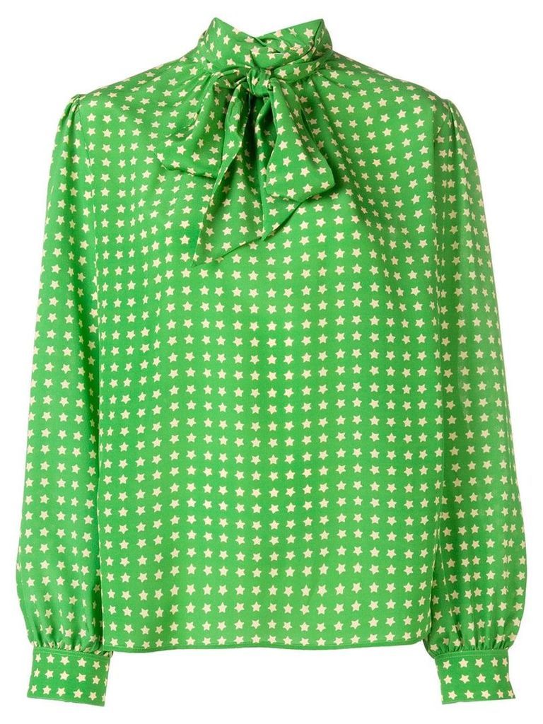 Saint Laurent starry print blouse - Green
