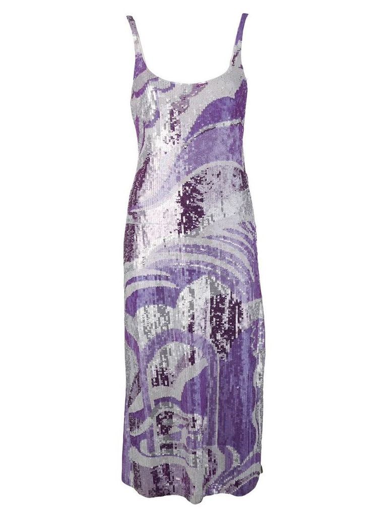 Emilio Pucci cami-styled sequinned dress - PURPLE
