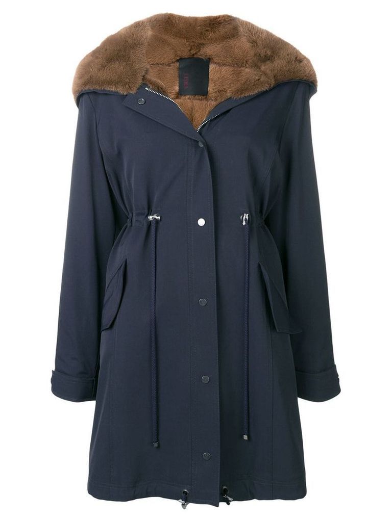 Liska hooded parka coat - Blue