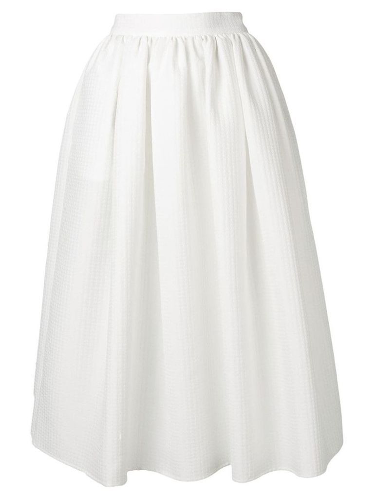 MSGM flared midi skirt - White
