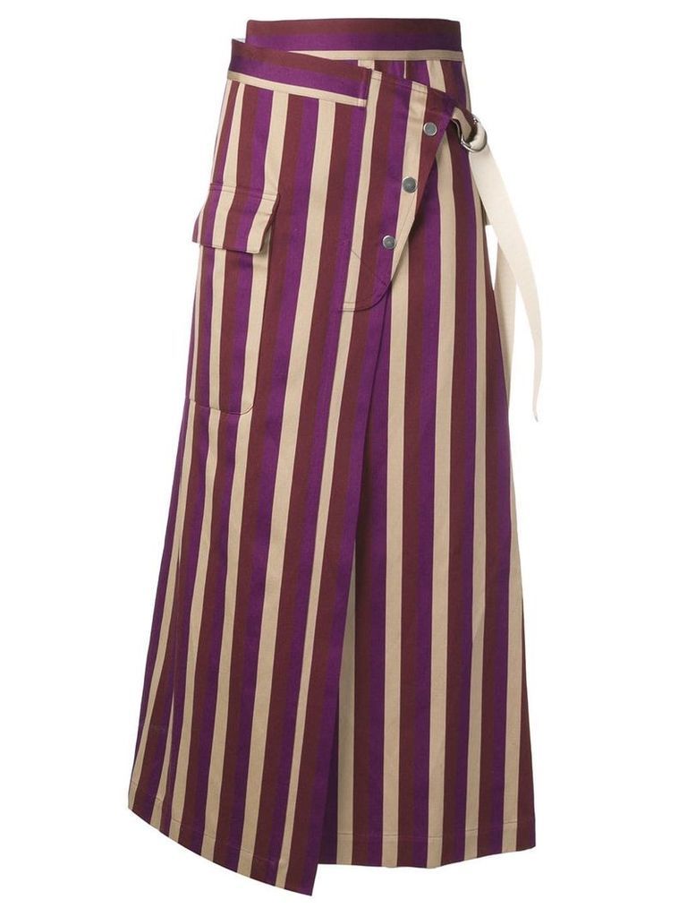 Golden Goose striped high-waisted skirt - PURPLE