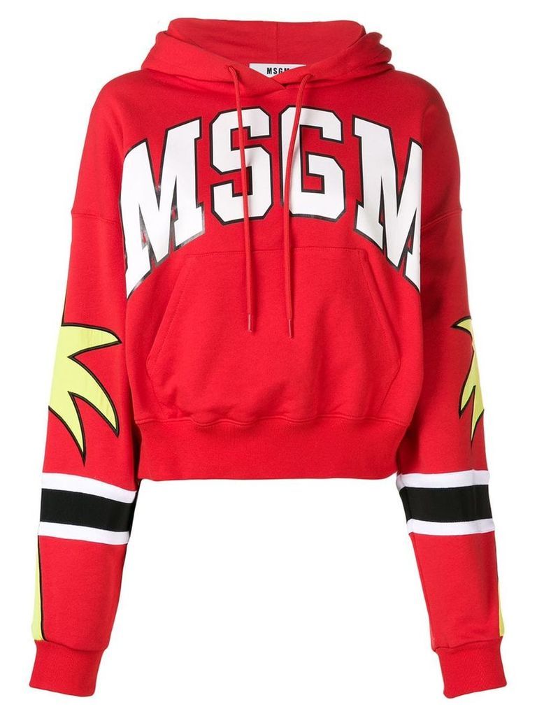 MSGM logo hooded sweatshirt - Red
