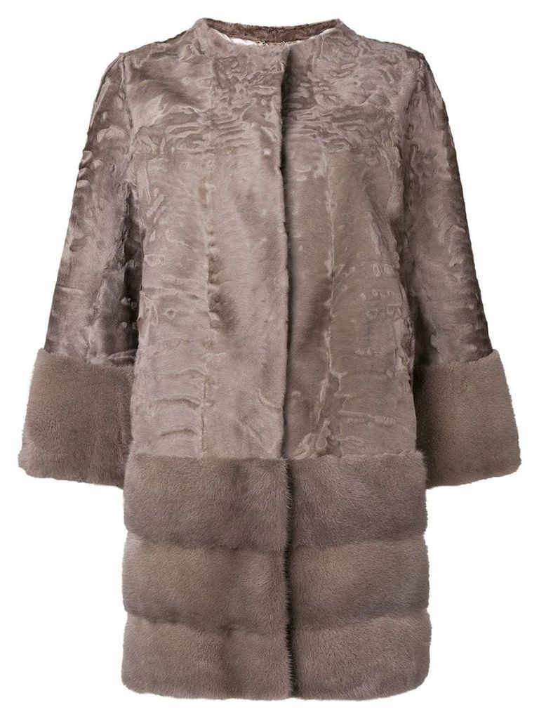Liska mink fur coat - Grey