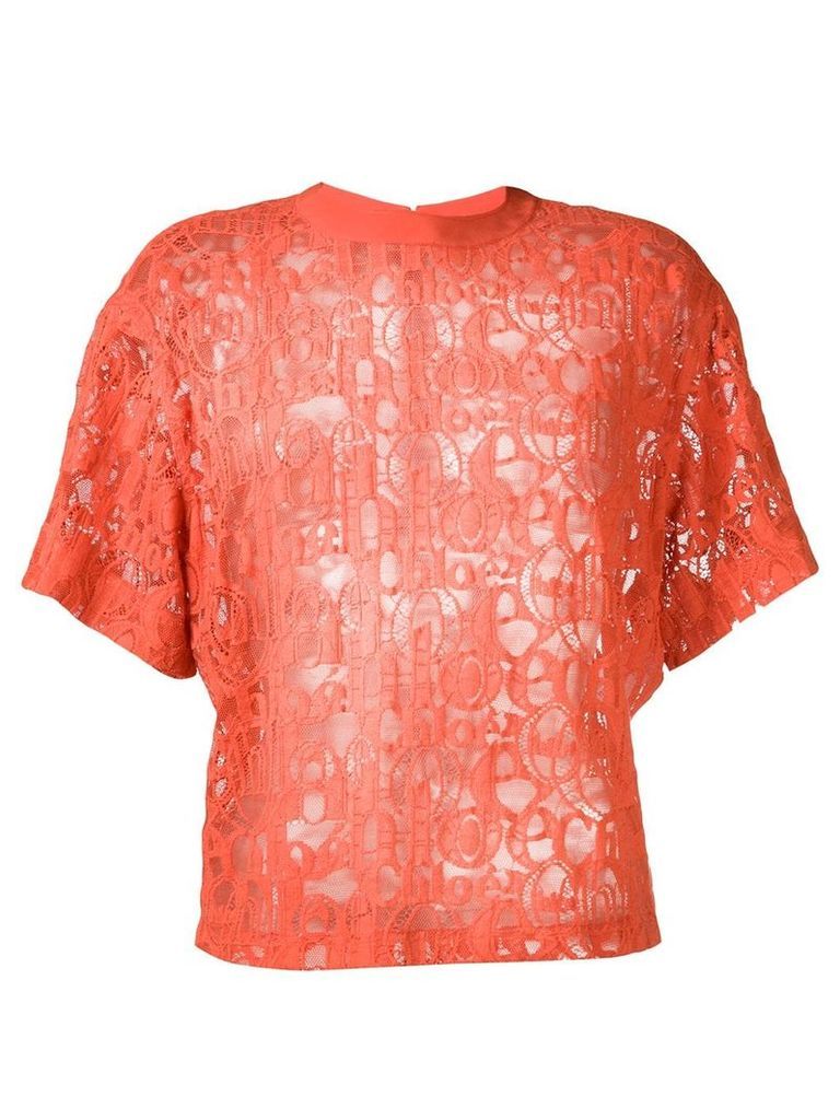 Chloé lace embroidered blouse - ORANGE