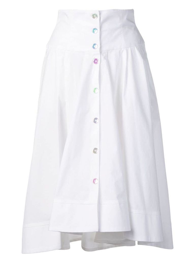 Pinko button-through midi skirt - White