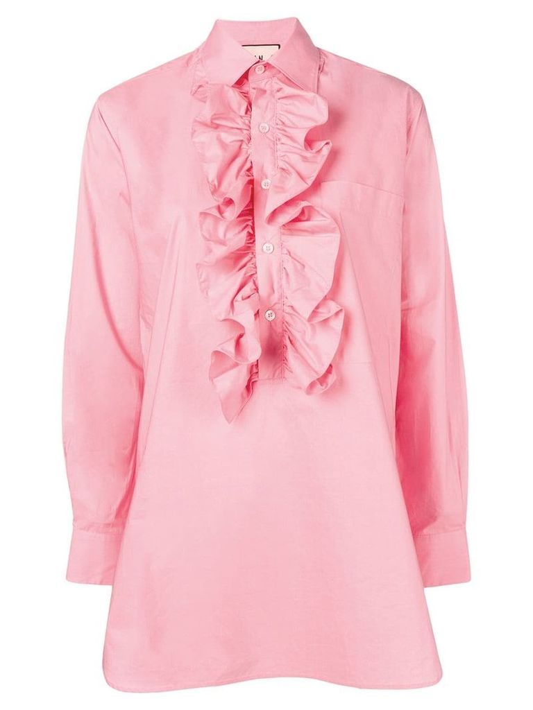 Plan C ruffle-trimmed blouse - PINK