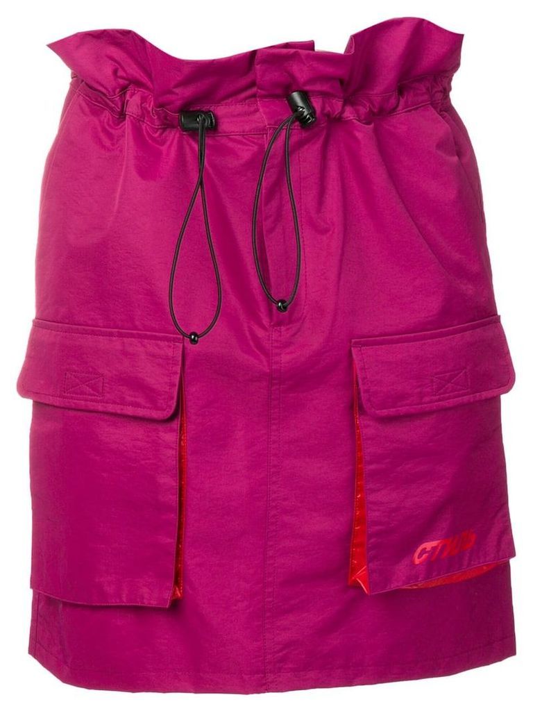 Heron Preston paper-bag waist skirt - PINK