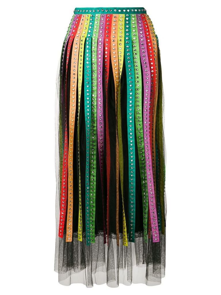 Gucci rhinestone rainbow skirt - Black