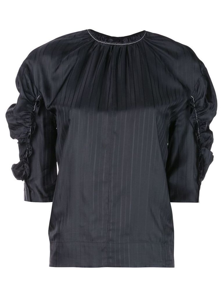Victoria Victoria Beckham gathered sleeve blouse - Black