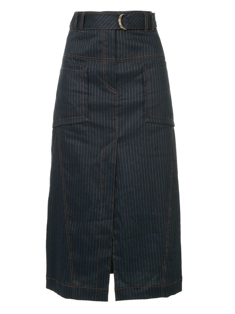 Manning Cartell pinstripe straight skirt - Blue