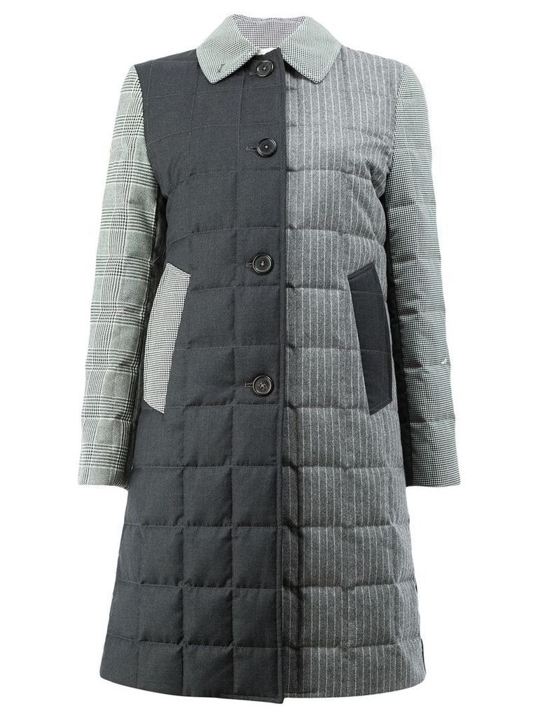 Thom Browne Unconstructed Downfill Bal Collar Overcoat In Funmix