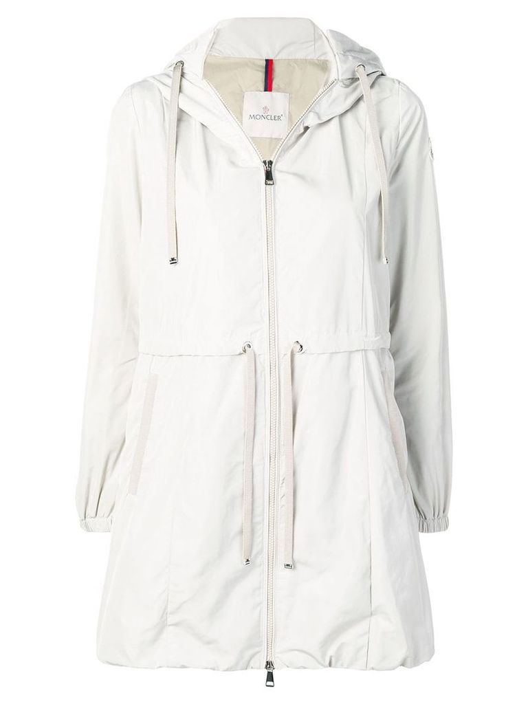 Moncler zipped trench coat - NEUTRALS