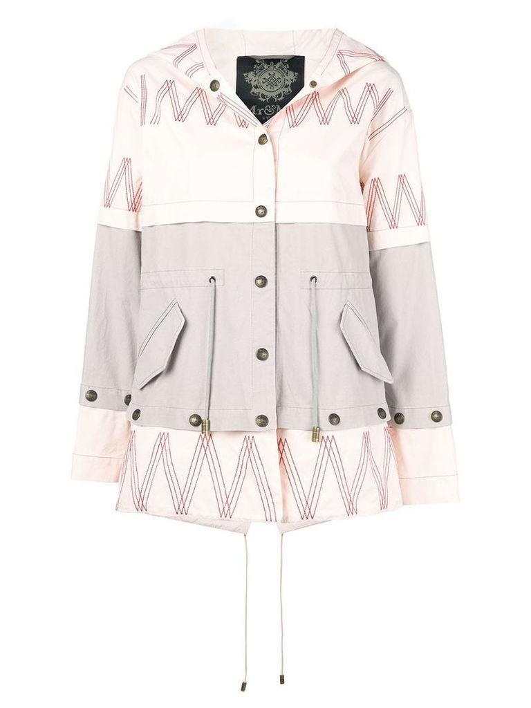 Mr & Mrs Italy embroidered mini parka - PINK