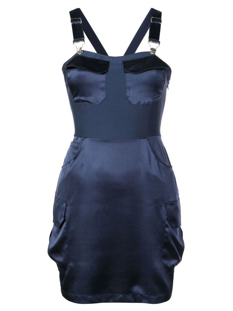 Fleur Du Mal overall mini dress - Blue