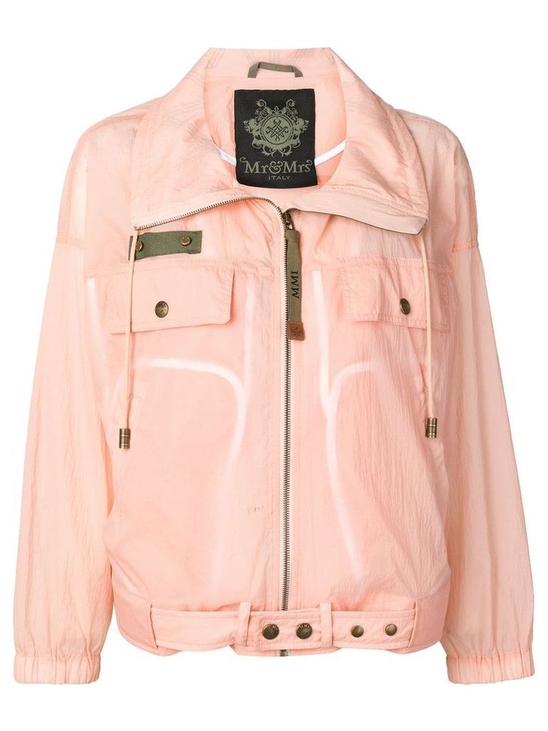 Mr & Mrs Italy waterproof zipped jacket - PINK