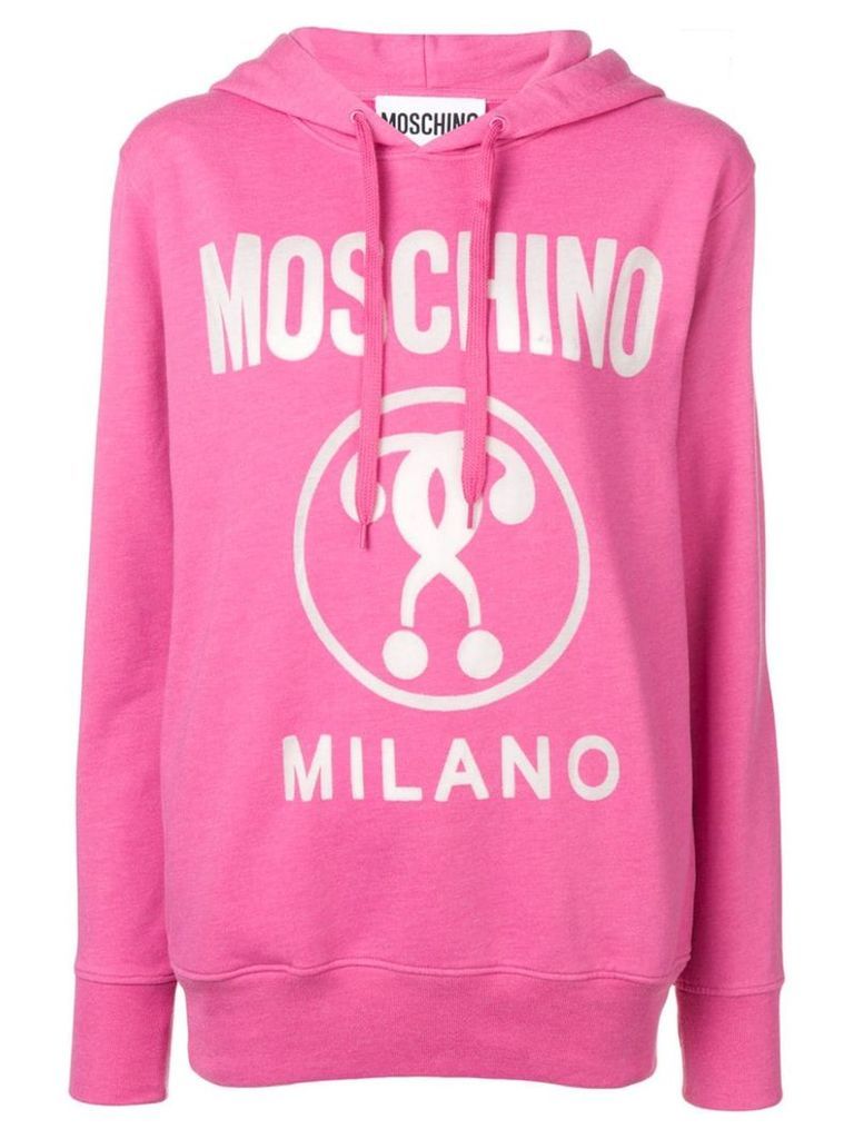 Moschino logo print hoodie - White