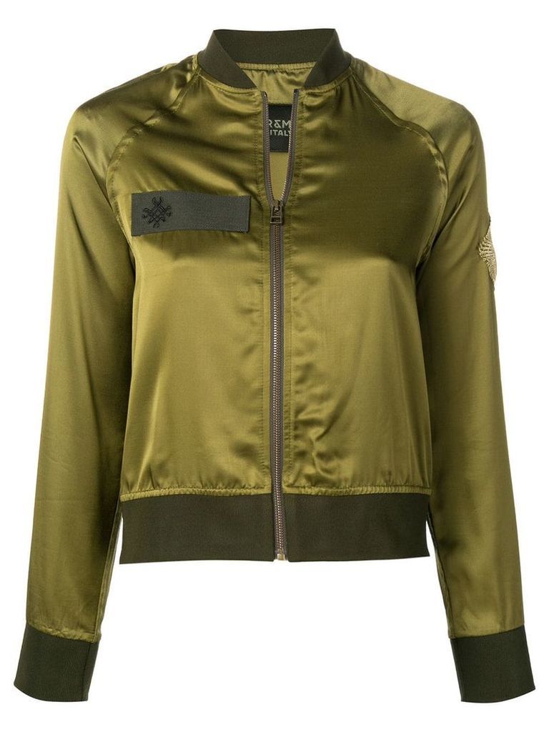 Mr & Mrs Italy contrast trim bomber jacket - Green