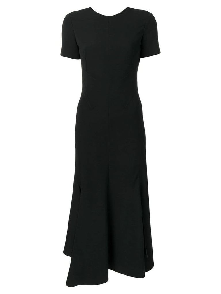 Victoria Beckham short-sleeved midi dress - Black