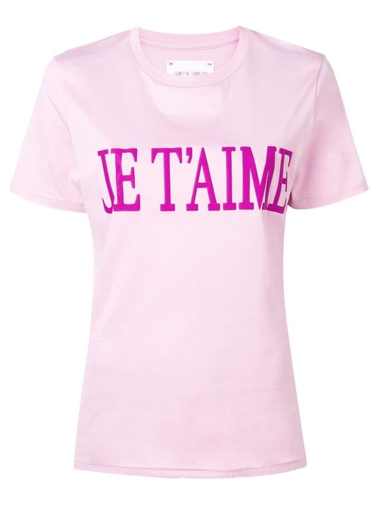 Alberta Ferretti slogan T-shirt - PINK