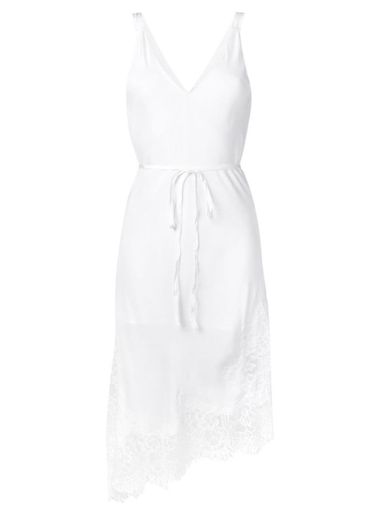Gold Hawk midi cami dress with lace details - White