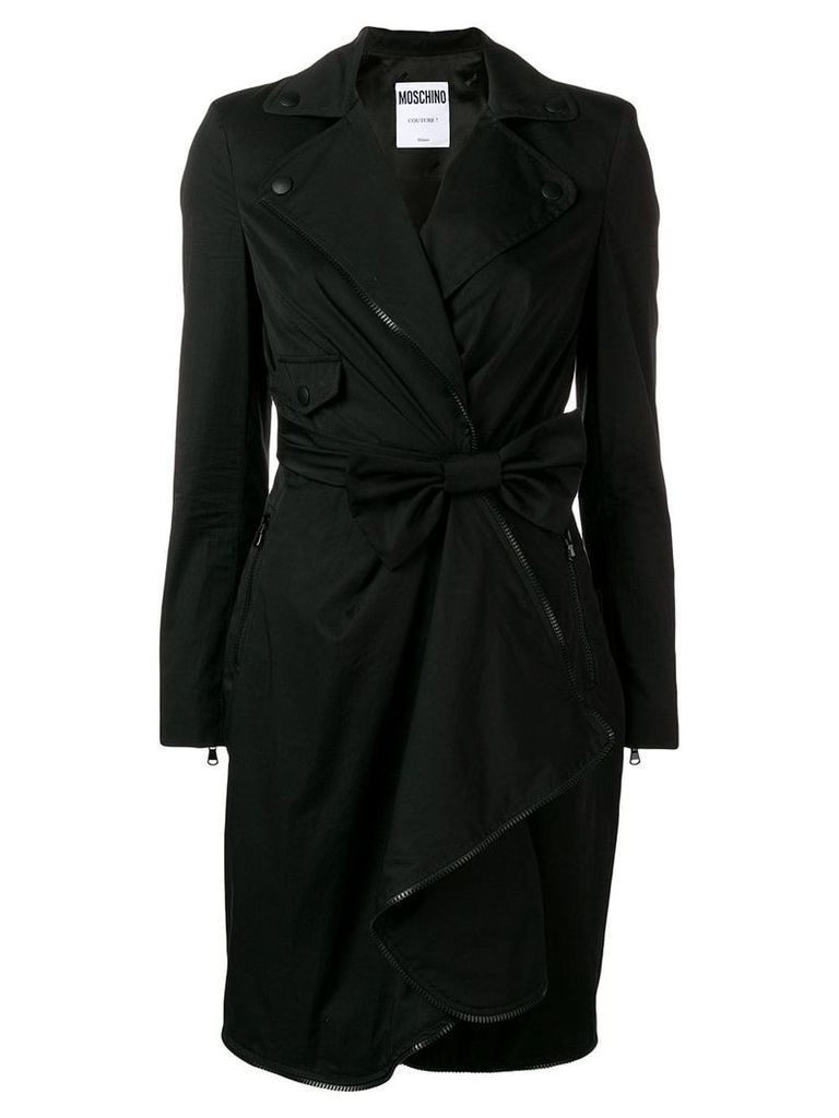 Moschino bow wrap dress - Black