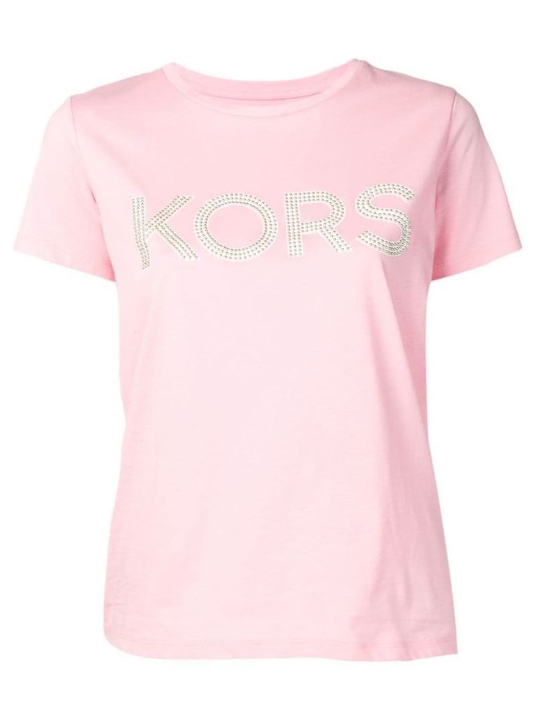 Michael Michael Kors studded logo T-shirt - Pink