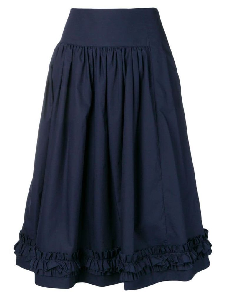 Molly Goddard navy pleated skirt - Blue
