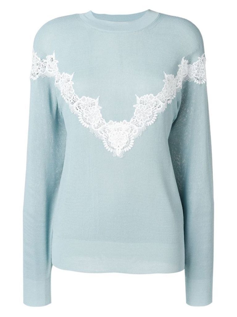 See by Chloé lace trimmed sweater - Blue