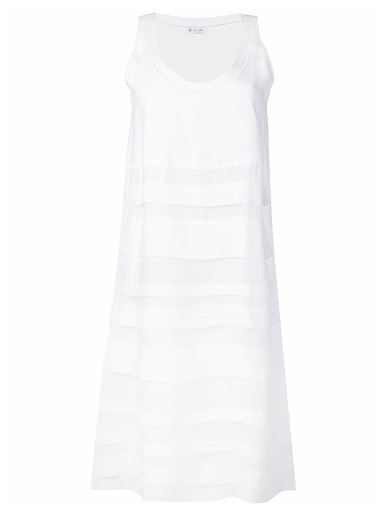 Loro Piana tiered swing dress - White