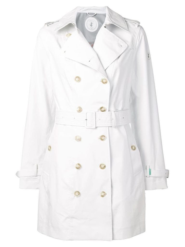 Save The Duck double breasted trench coat - White