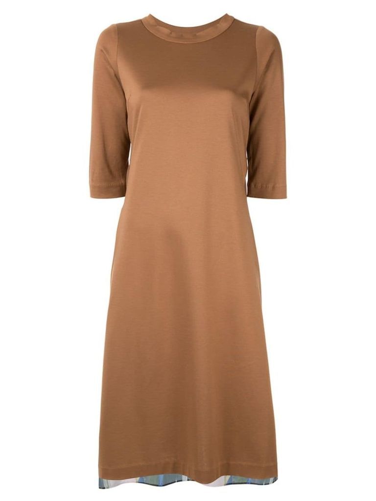 Frei Ea printed back midi dress - Brown