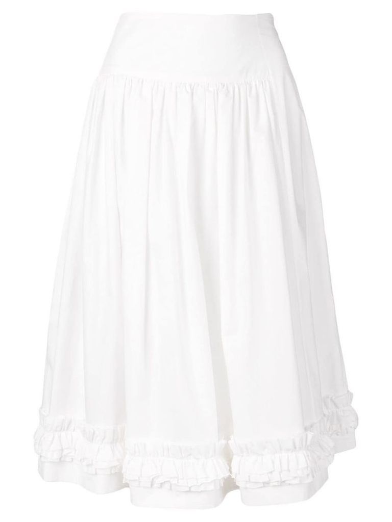 Molly Goddard ruffled skirt - White
