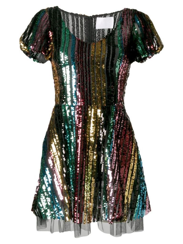 Athena Procopiou rainbow sequin dress - Black
