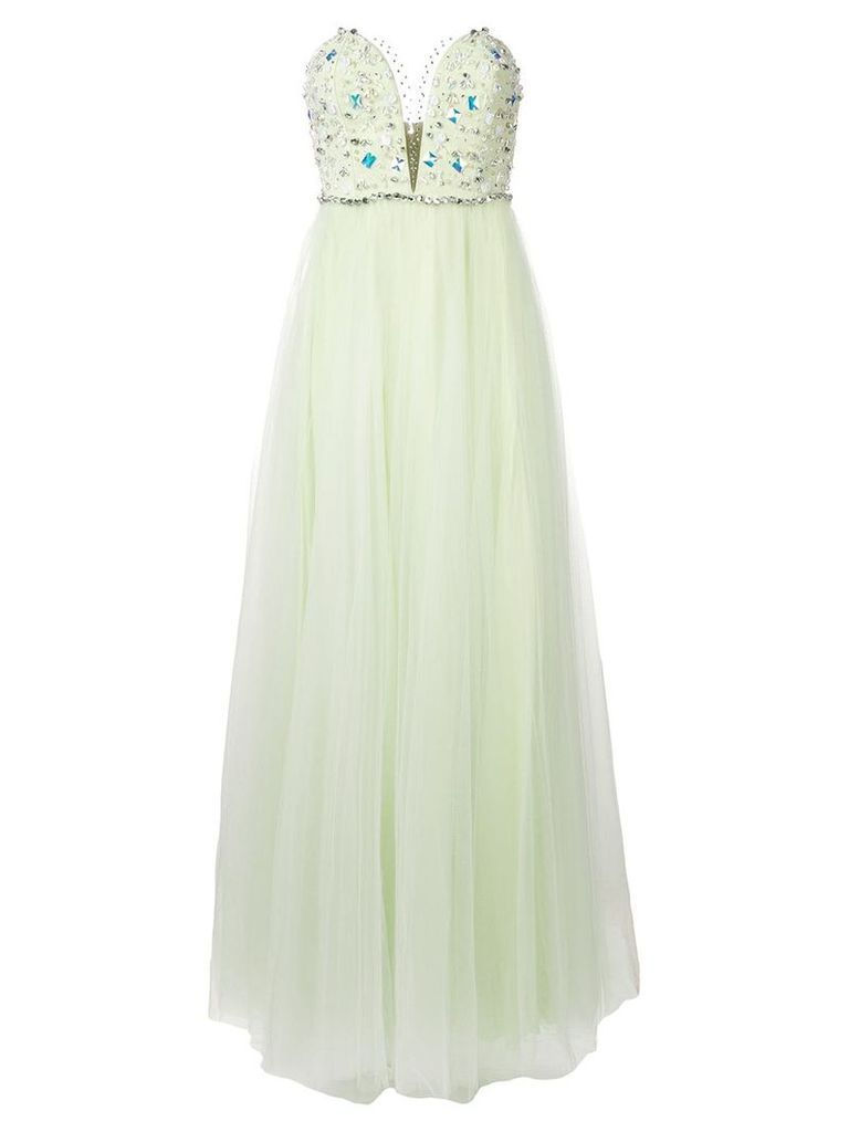 Rhea Costa embellished corset gown - Green
