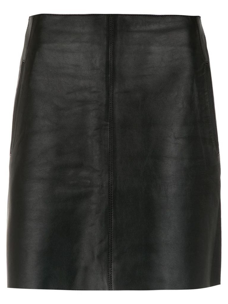 Egrey leather skirt - Black