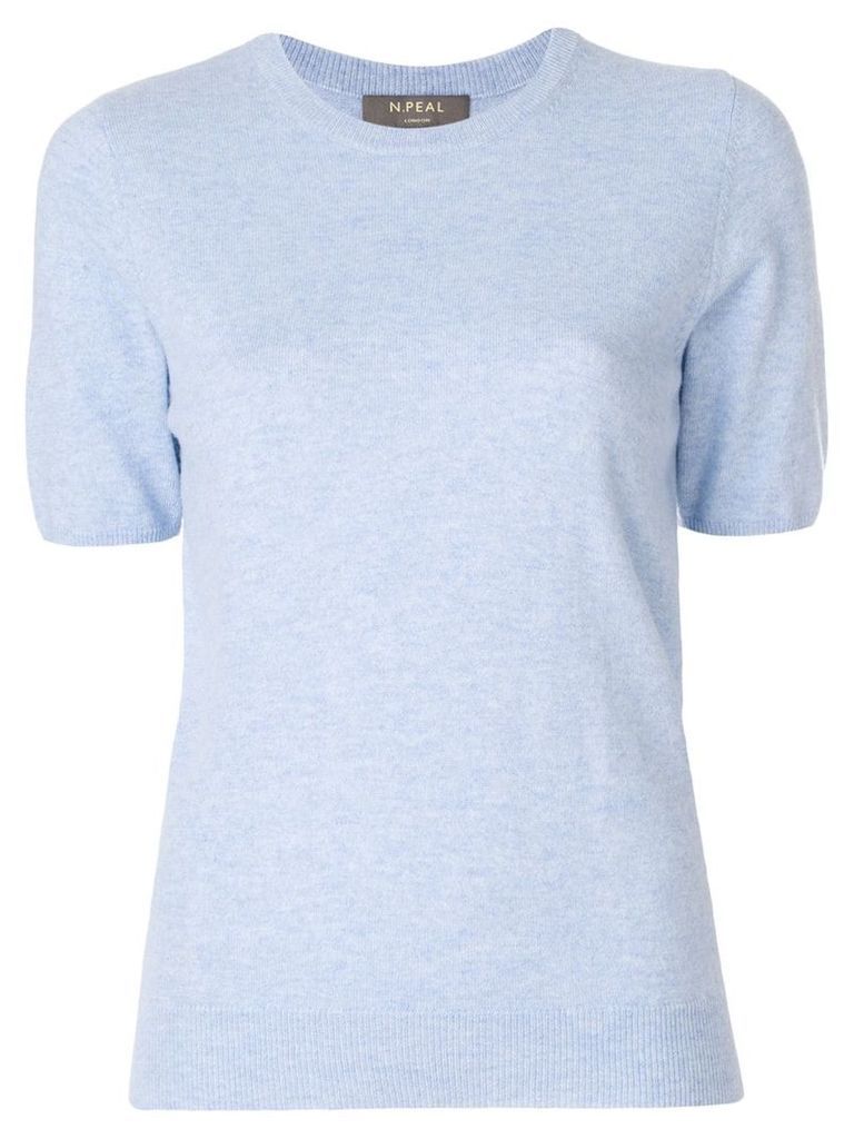 N.Peal cashmere round neck T-shirt - Blue