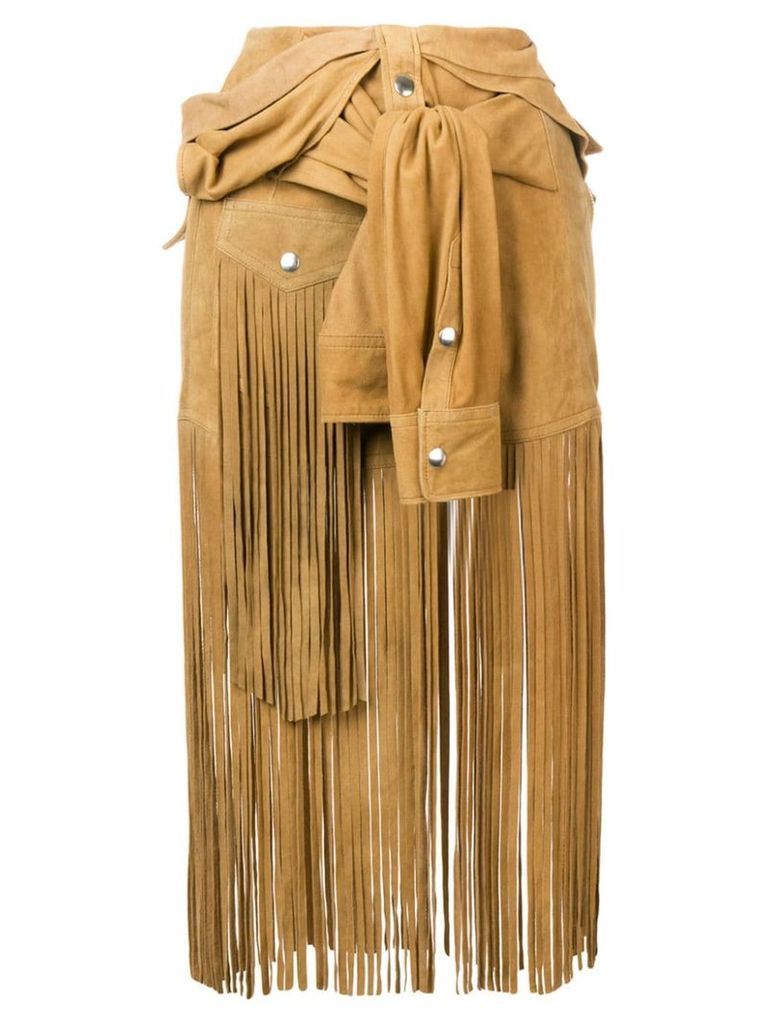 Faith Connexion jacket detail skirt - NEUTRALS