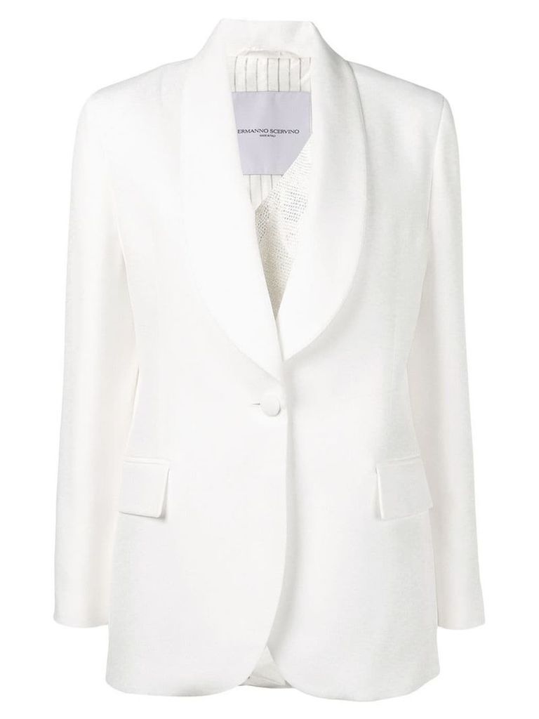 Ermanno Scervino V-neck blazer jacket - White