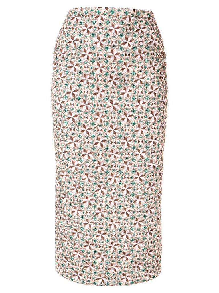 Nº21 geometric print skirt - Neutrals