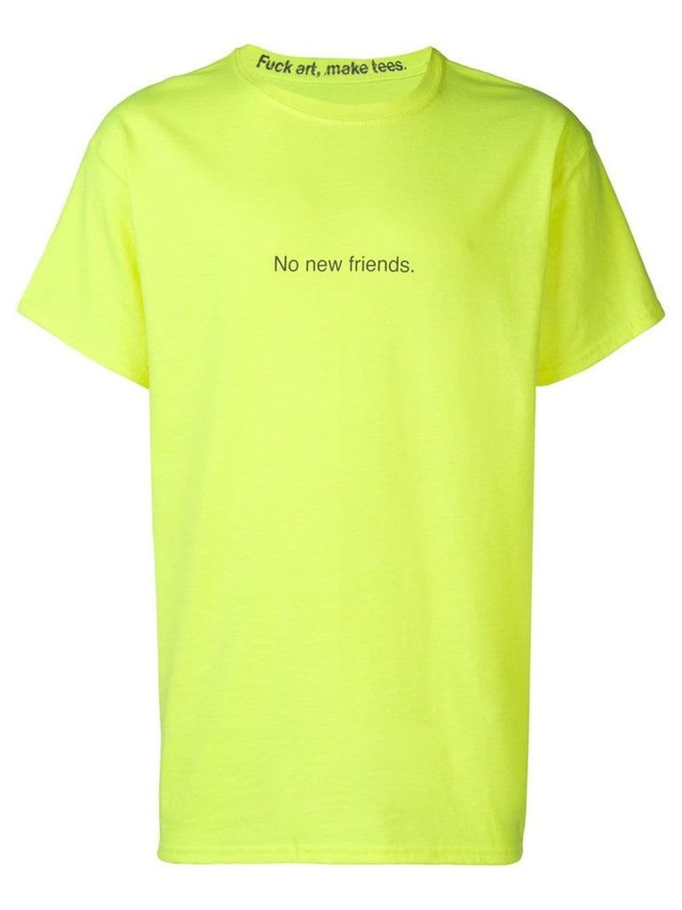 F.A.M.T. slogan print T-shirt - Yellow