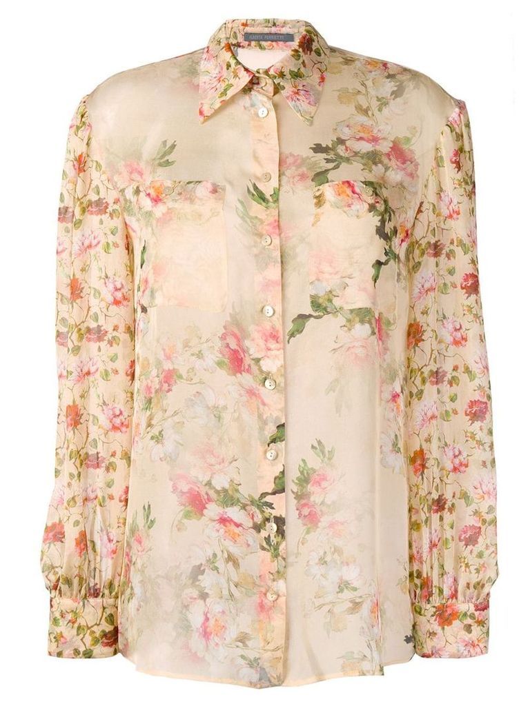 Alberta Ferretti floral print shirt - NEUTRALS