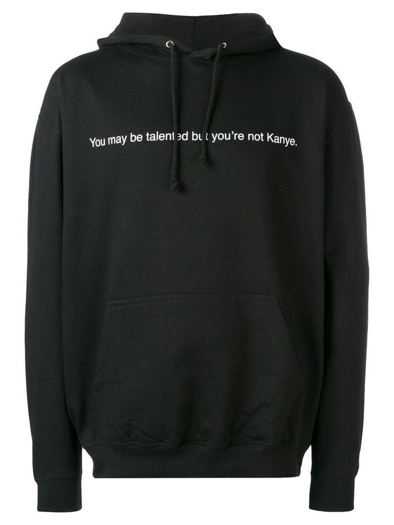 F.A.M.T. slogan print hooded sweatshirt - Black