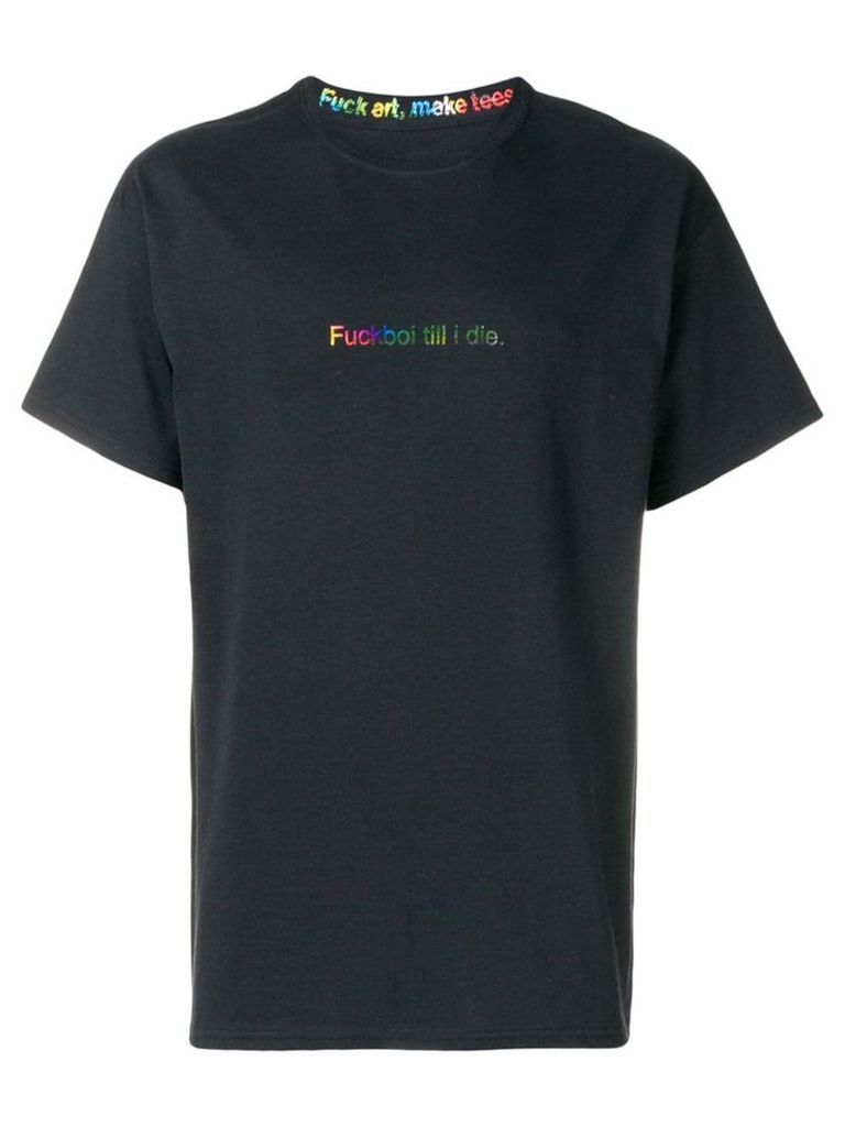 F.A.M.T. slogan print T-shirt - Black