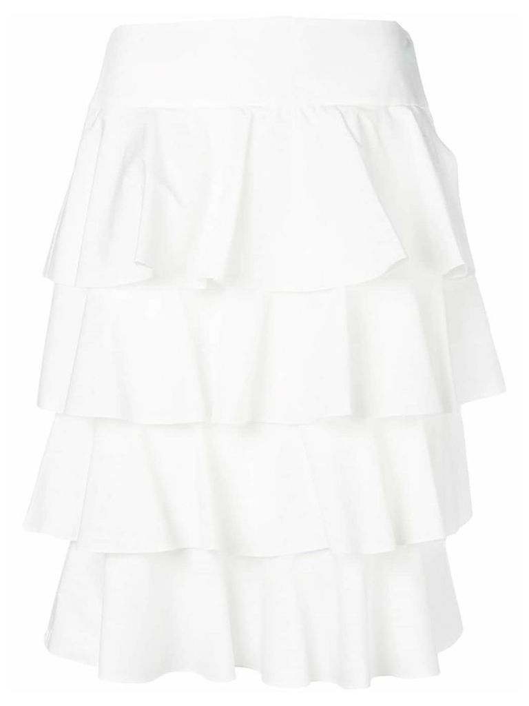Fendi tiered layered skirt - White