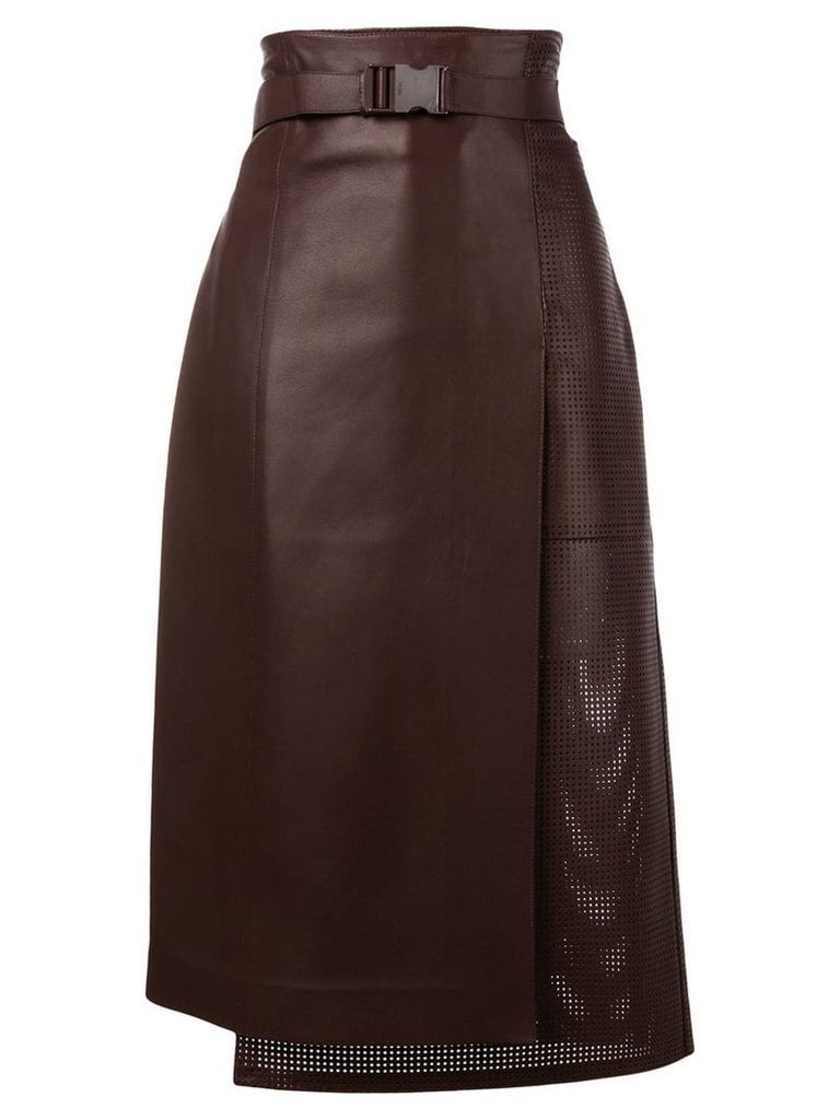 Fendi buckled waist wrap skirt - PURPLE